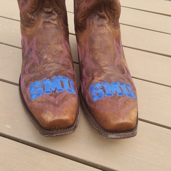 Gameday SMU Men\'s Leather Cowboy Boots Size 10 main image 5